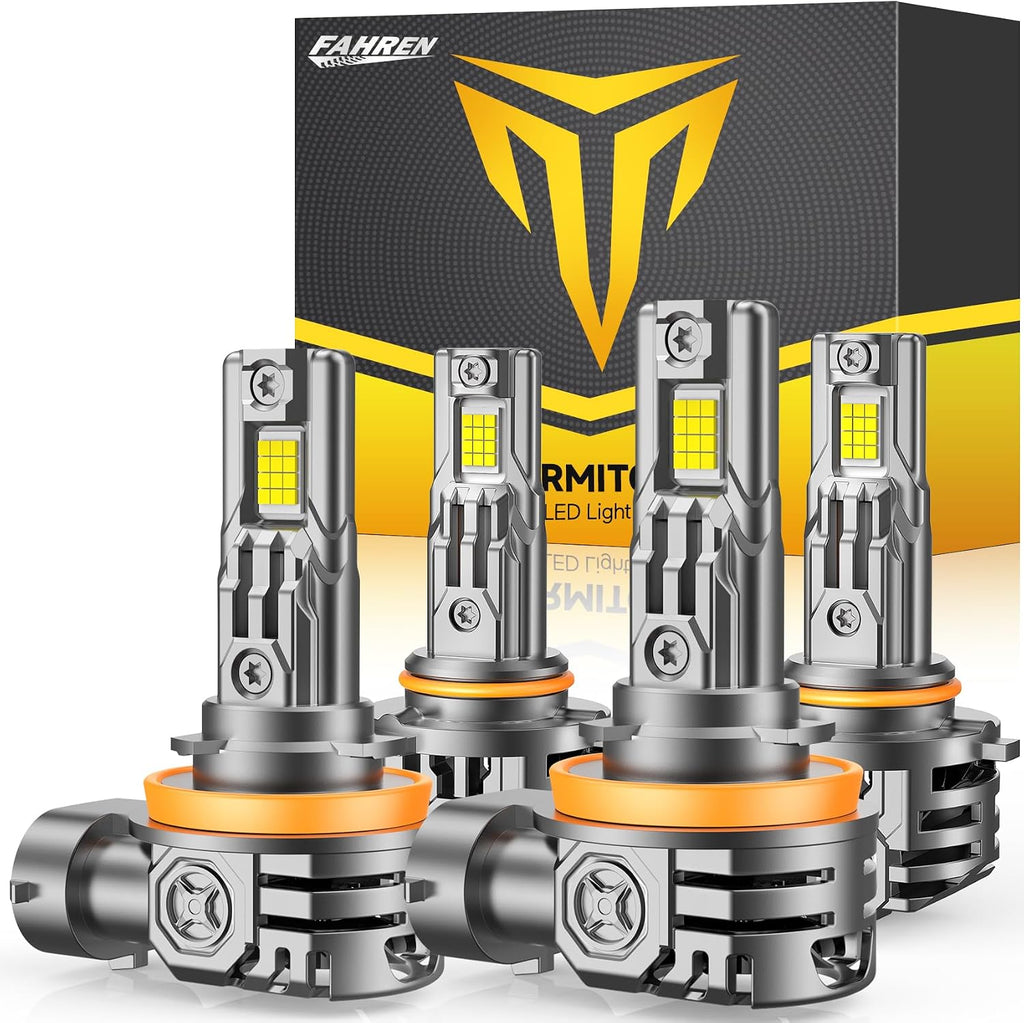 Termitor Bombillas LED H11 9005 mejoradas, 180000 lm, 1600% ultra b...