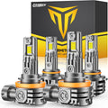 Termitor Bombillas LED H11 9005 mejoradas, 180000 lm, 1600% ultra b...