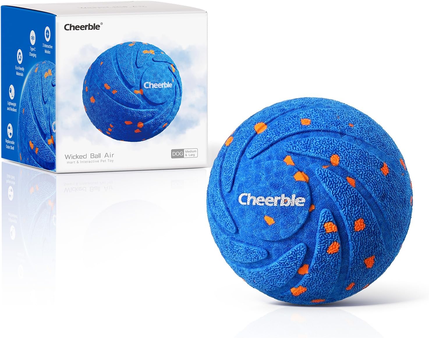 Cheerble Juguete interactivo inteligente para perros, Wicked Ball A...