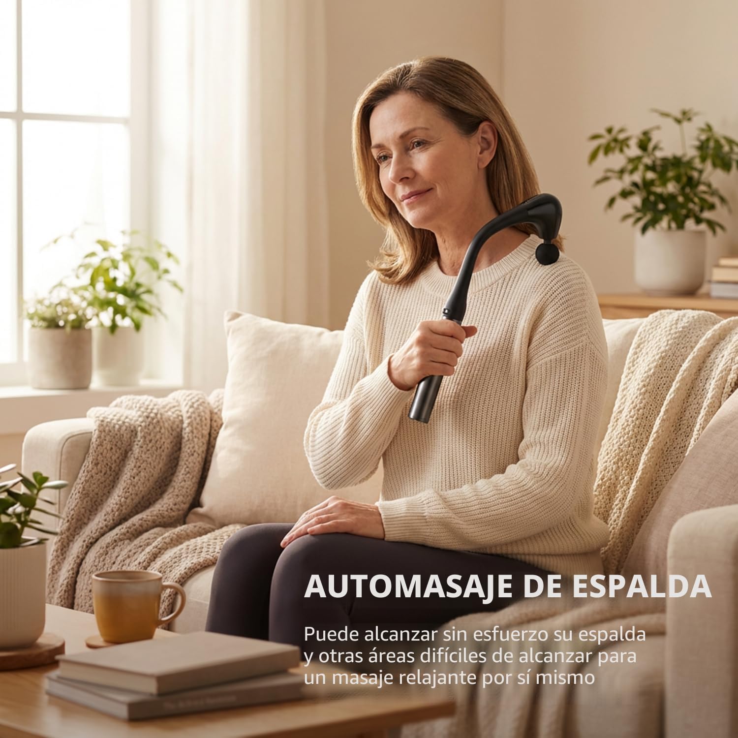 COMFORLAY Pistola de masaje muscular 2 en 1 con codo desmontable, m...