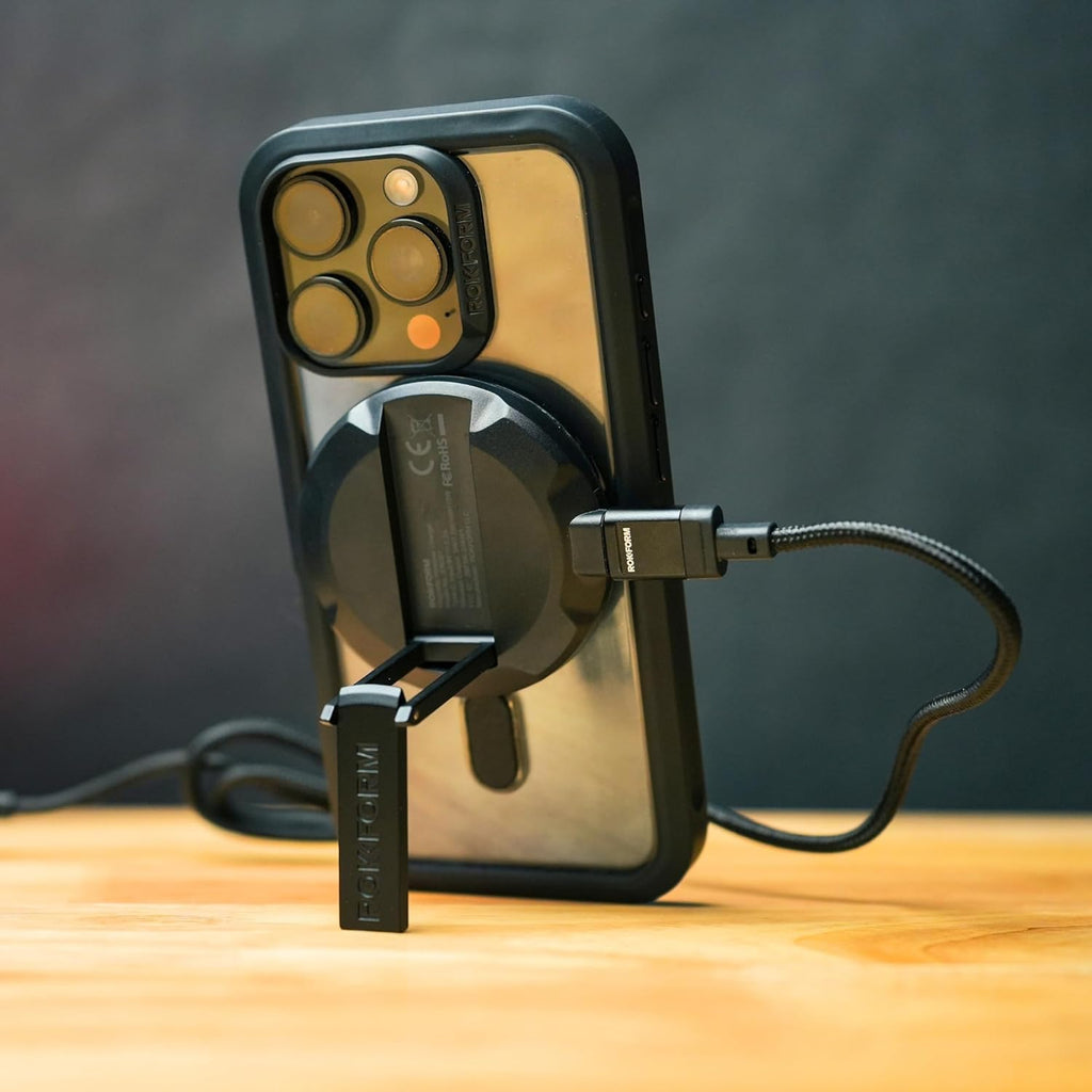 Rokform Cargador inalámbrico magnético con soporte, incluye cable U...