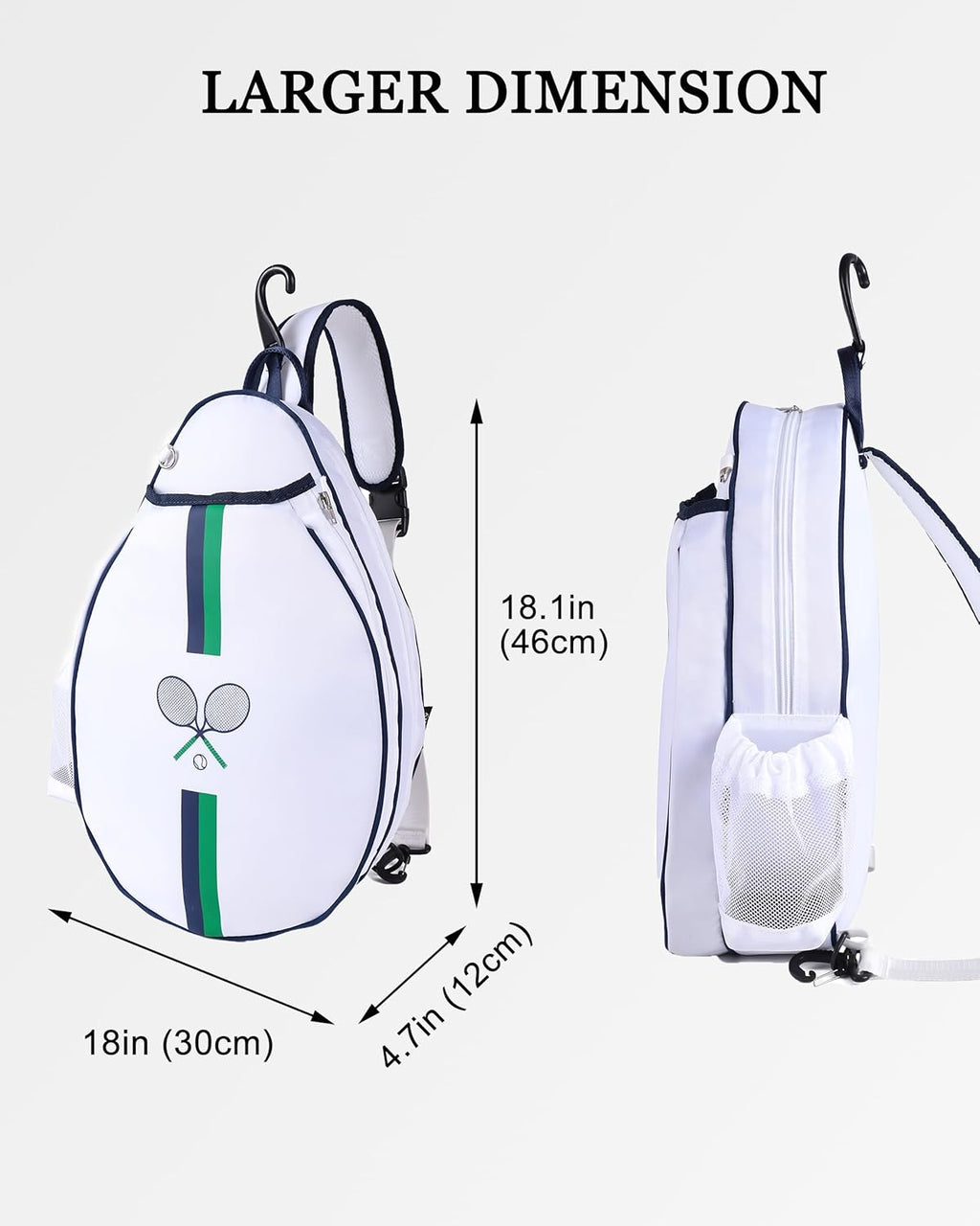 Rejolly Bolsa Bandolera de Raqueta de Tenis para Mujeres y Hombres...