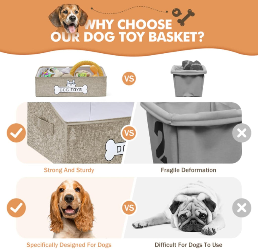 Mutiearo Cesta de juguetes para perros, especialmente diseñada para...