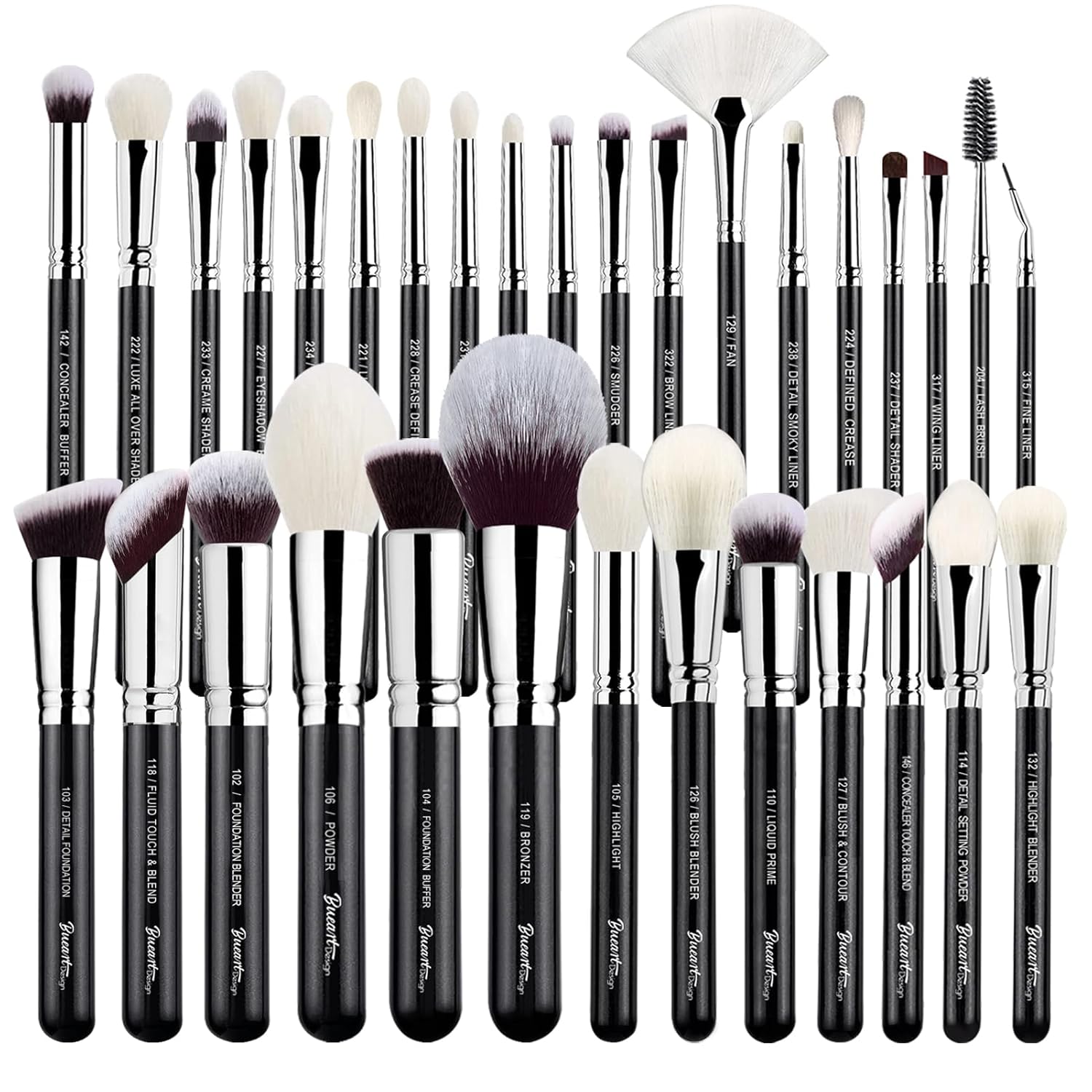 Conjunto de brochas de maquillaje profesional 32 piezas de pelo de...