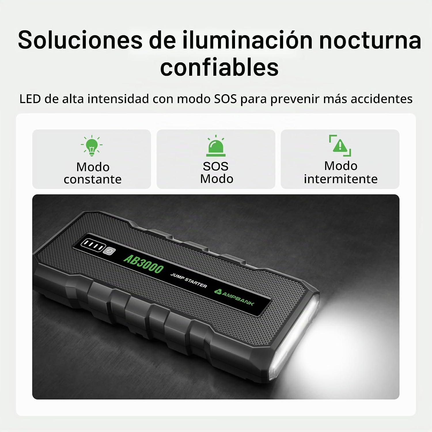 Arrancador de batería 3000A, caja de arranque de 12 V para batería...