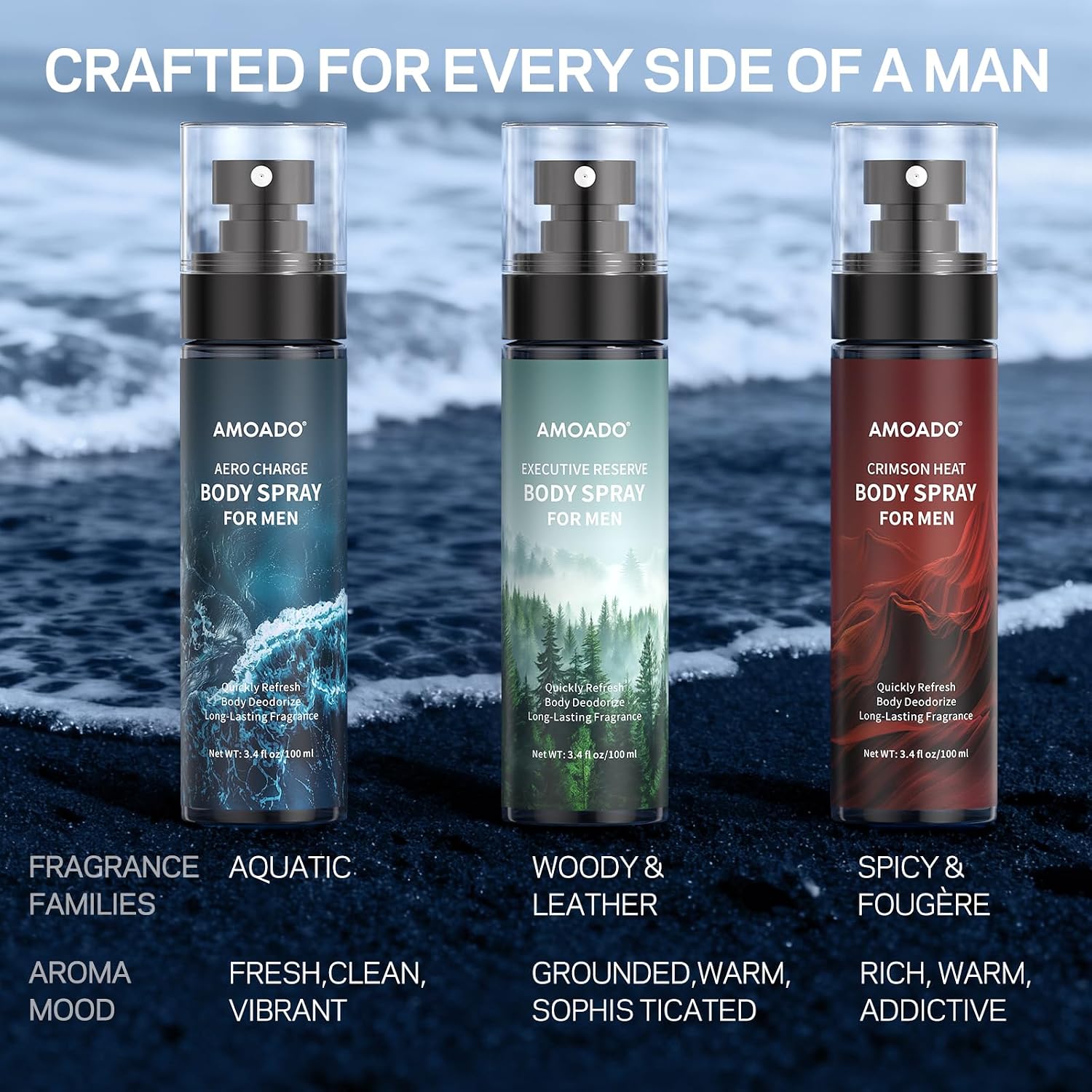 AMOADO Set de Spray Corporal para Hombres \u2013 Spray Corporal par...
