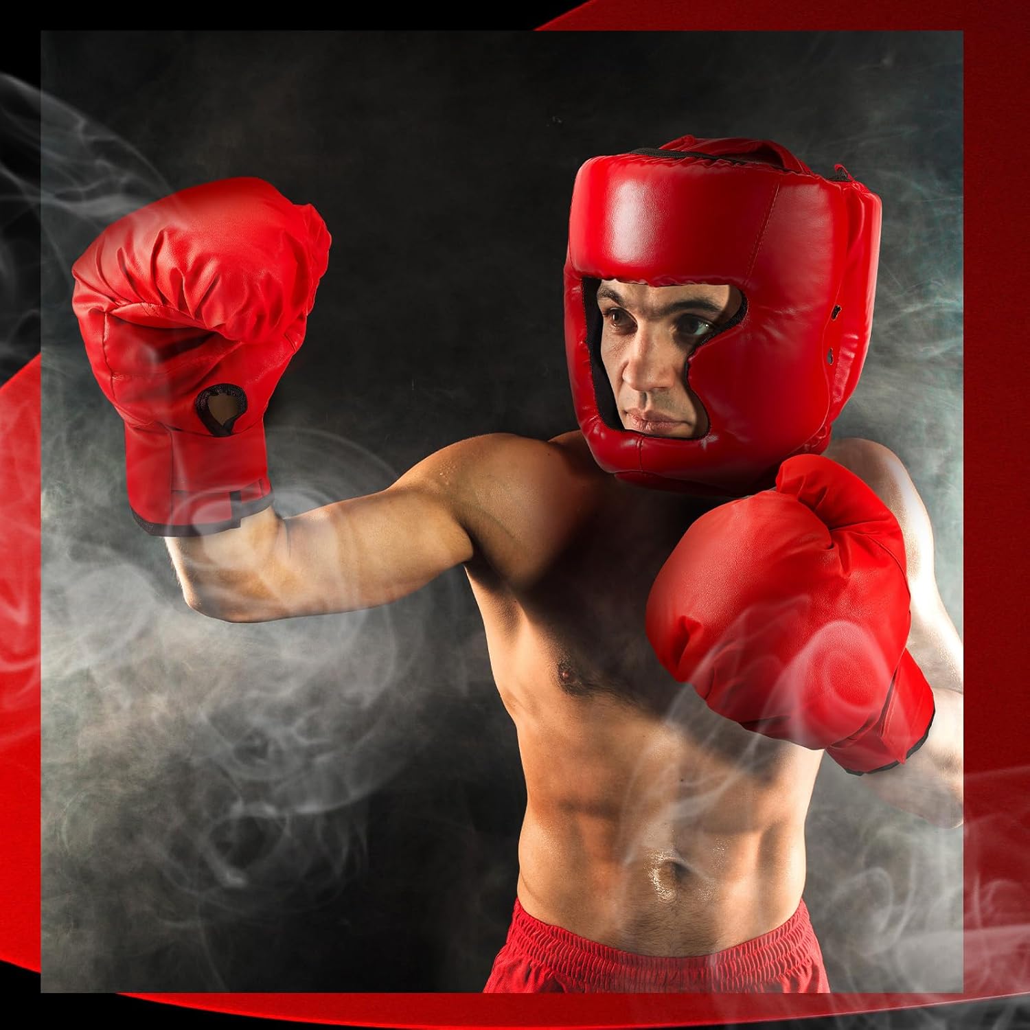 Kanayu Juego de 14 piezas de guantes de boxeo de 16 onzas, casco pa...