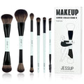 Jessup Juego de brochas de maquillaje 6 piezas, brochas de maquilla...