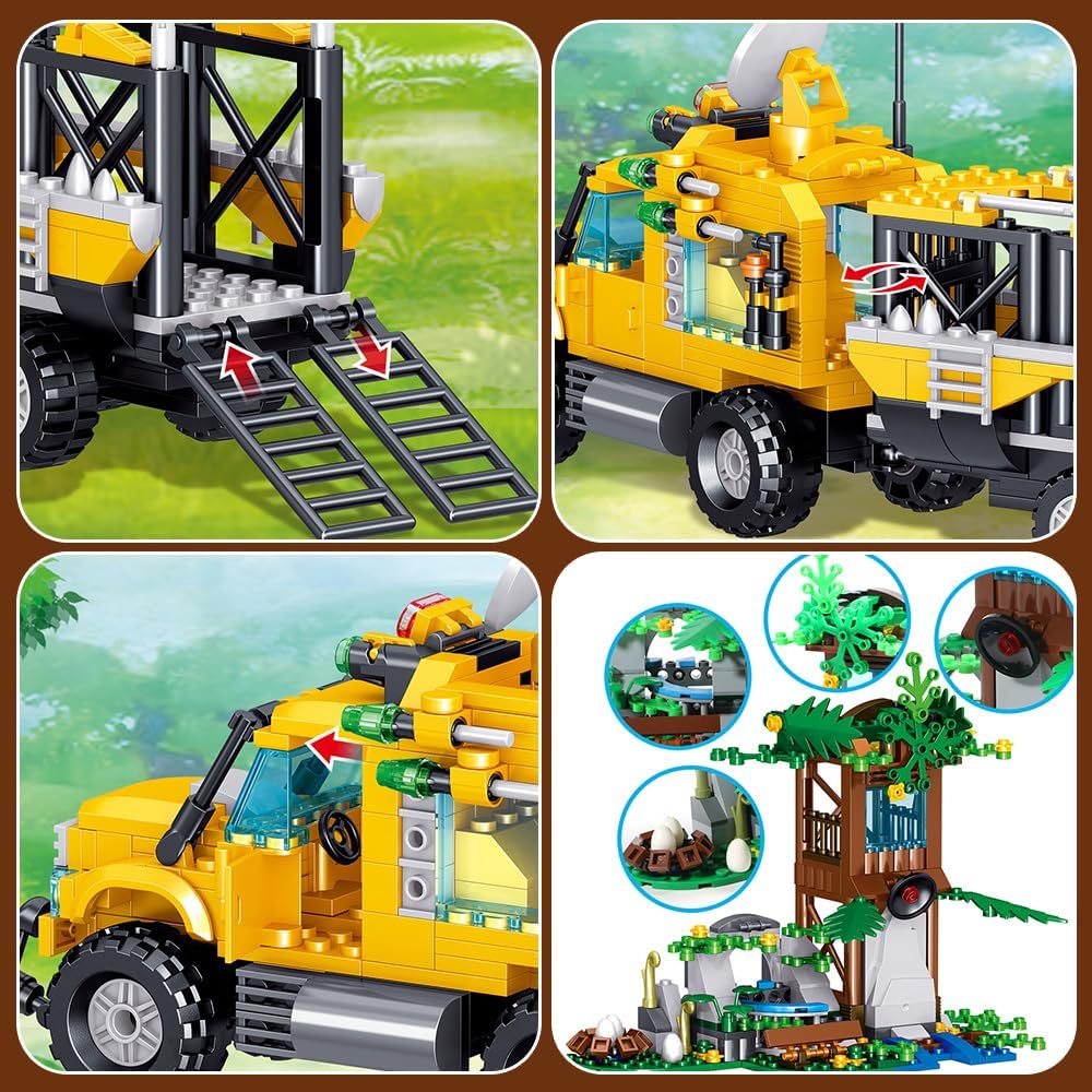 Mesiondy Juego de bloques de construcción de dinosaurios, juguetes...