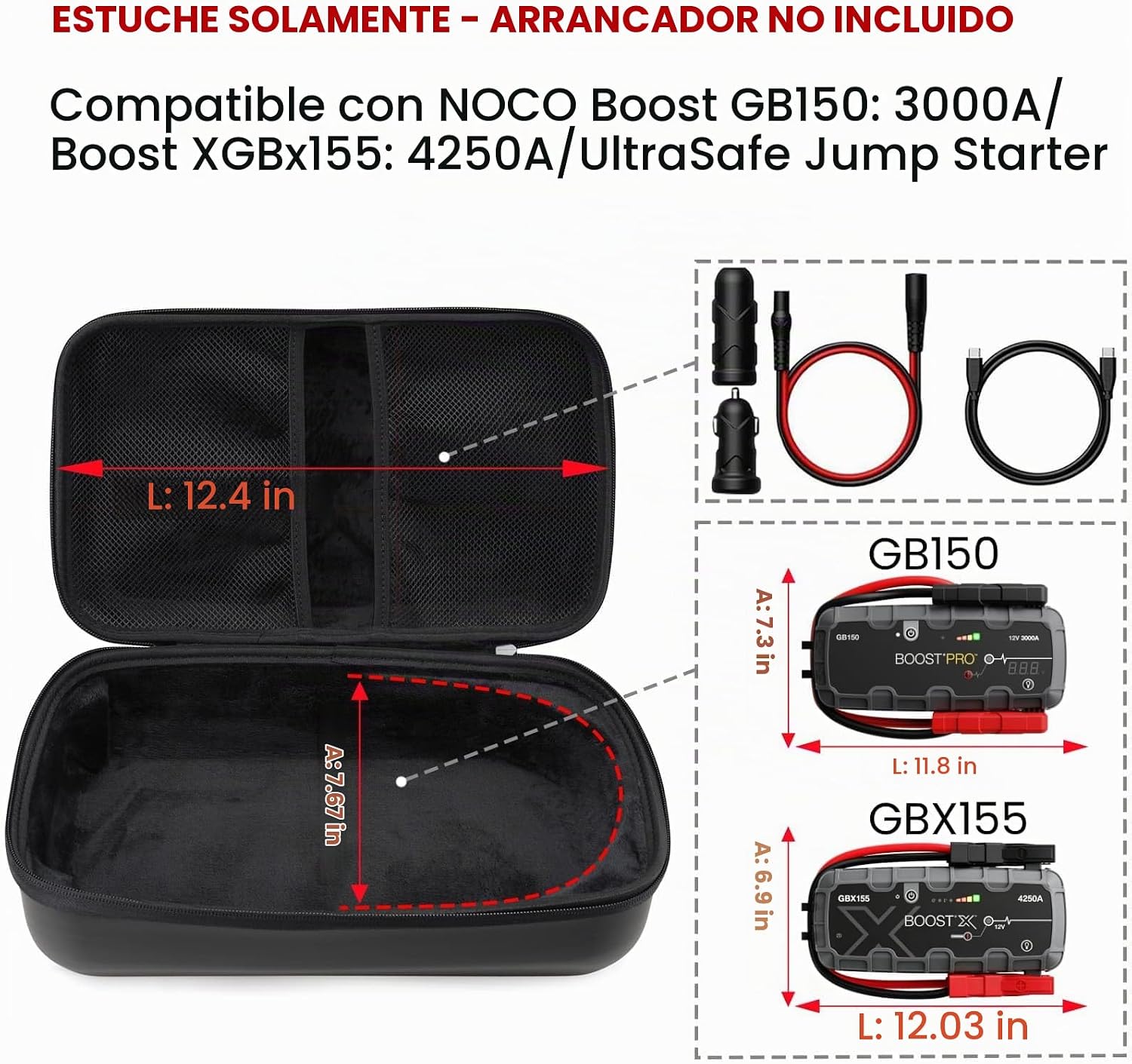 Gleegi Funda de protección EVA compatible con arrancadores de salto...
