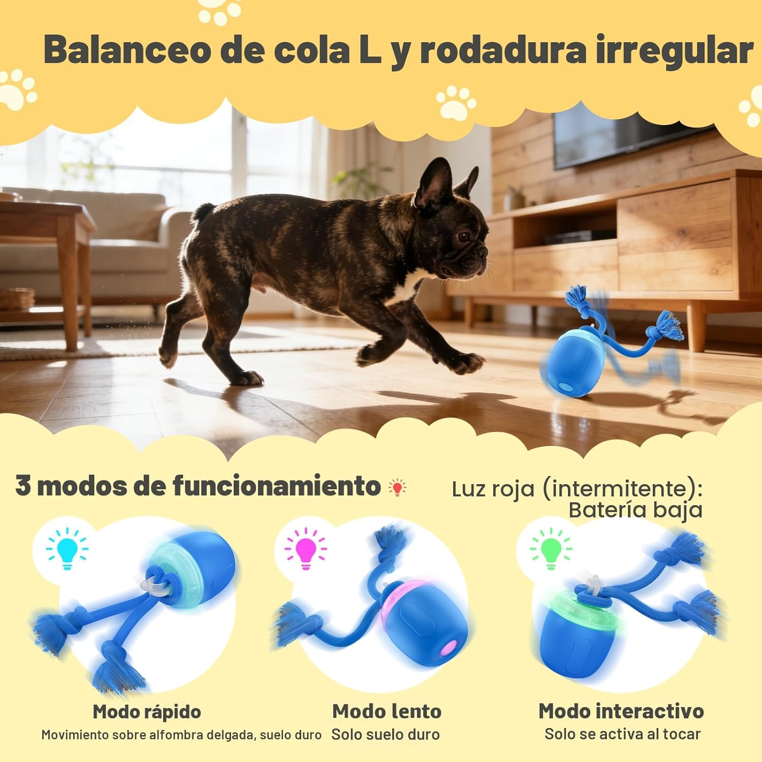 COPHCY Juguetes interactivos para perros, juguete automático para p...