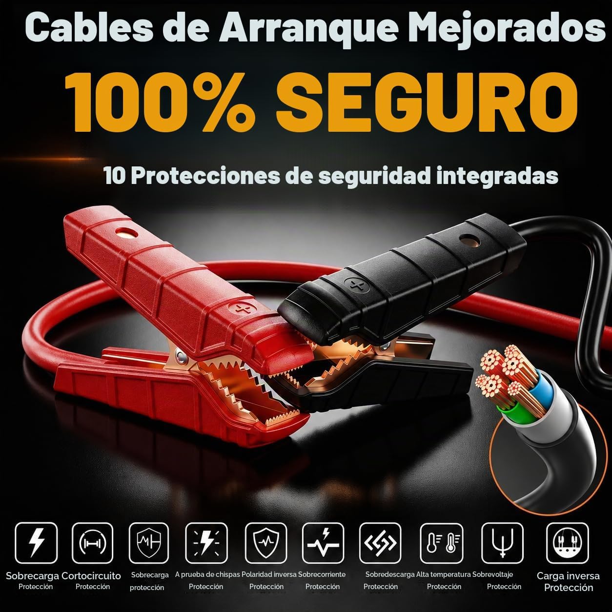 Arrancador de coche con compresor de aire, paquete de refuerzo de b...