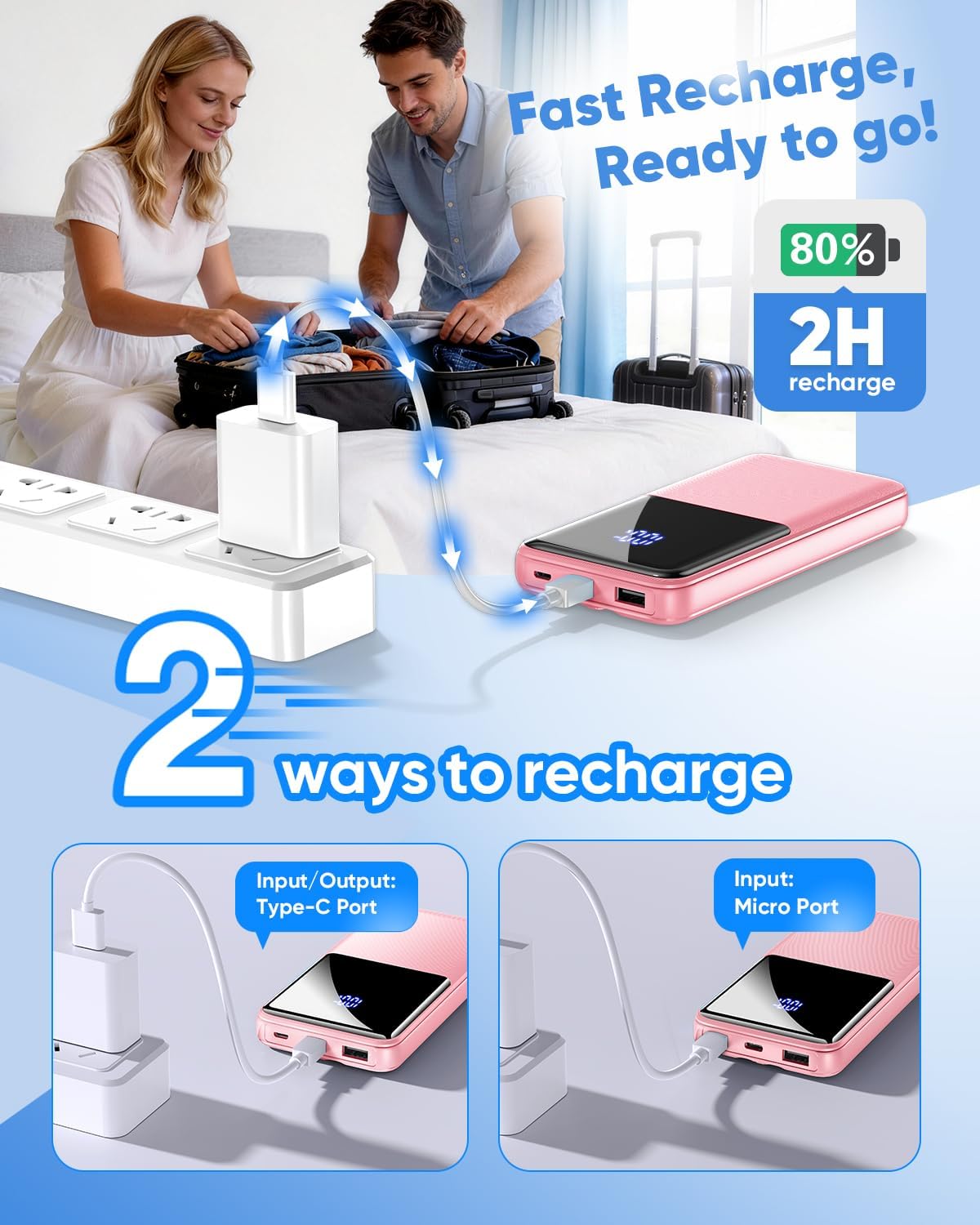 Cargador portátil de batería \u2013 Batería de 20000 mAh, 22.5 W, c...