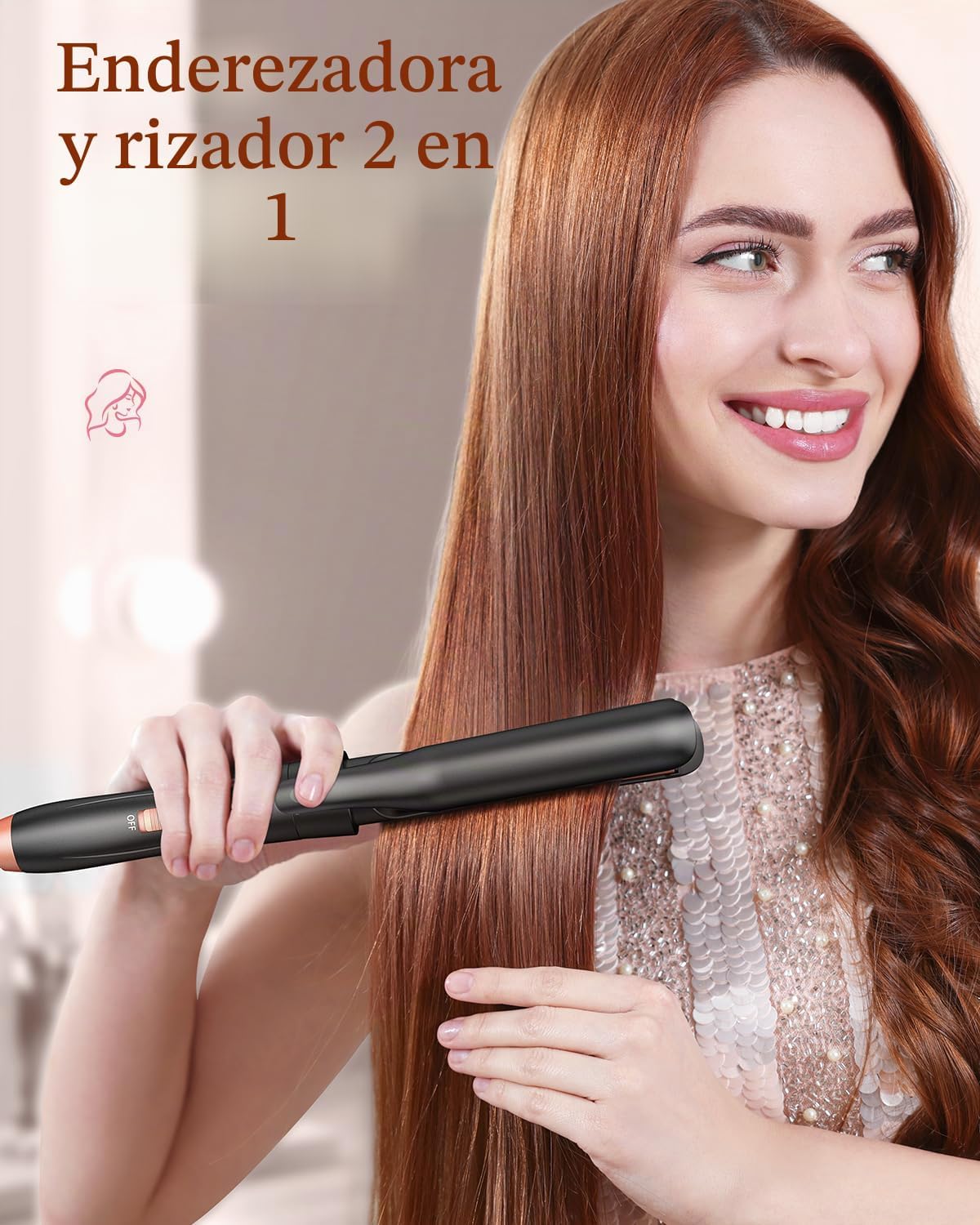 Kinked - Juego de rizador 5 en 1 con plancha plana, 3 barriles, riz...