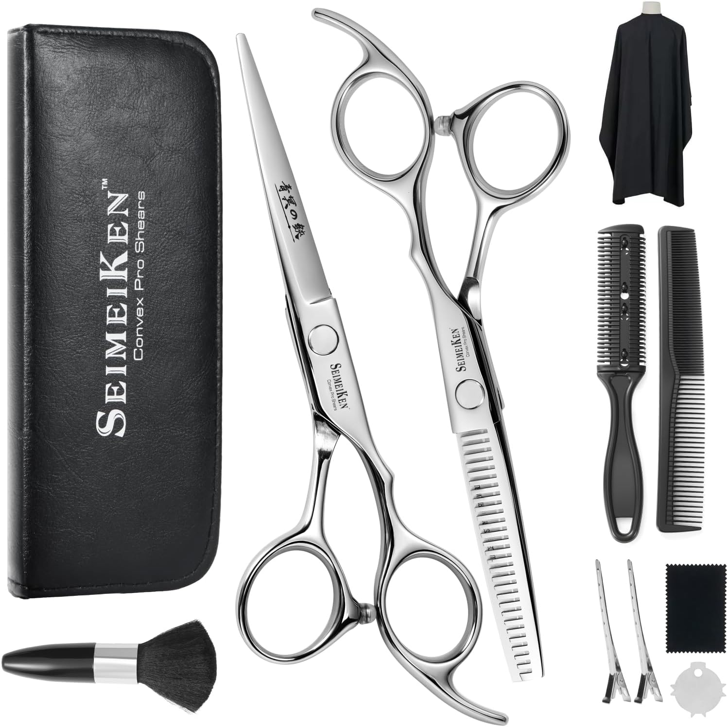 SEIMEIKEN Kit de tijeras de corte de pelo \u2013 Juego de 10 tijera...
