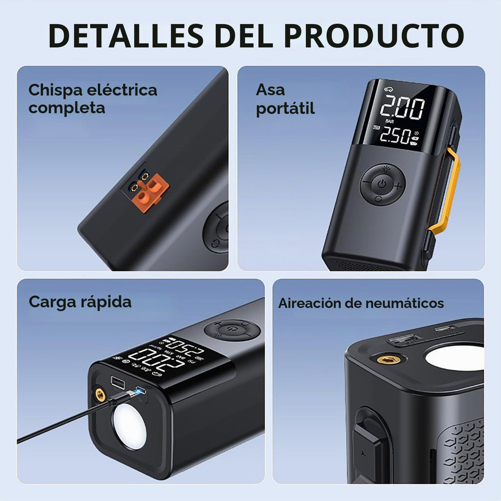 Arrancador de batería de coche de 10000 A (para todo gas o hasta 12...