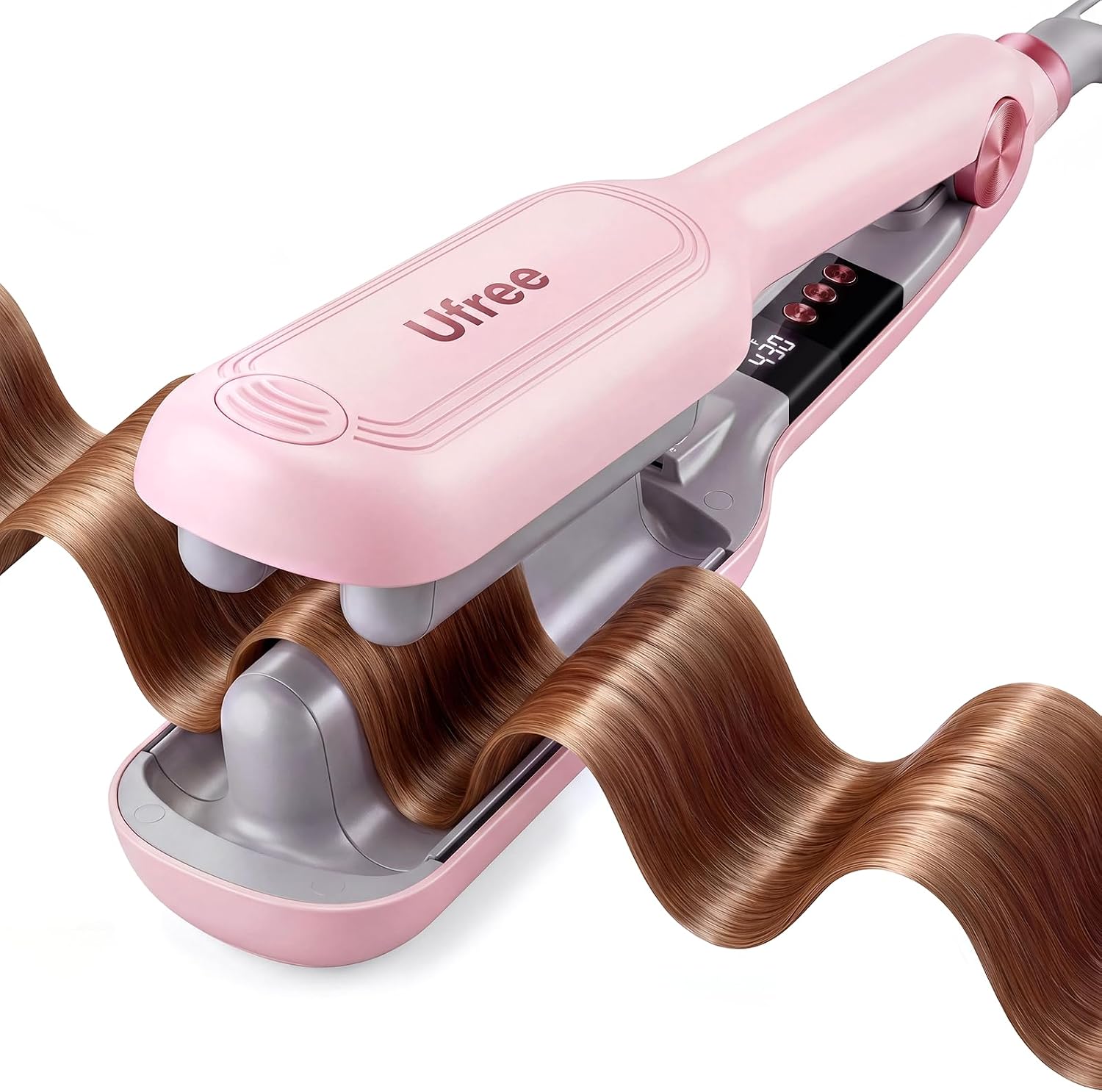 Ufree Engarzadora de cabello para mujer, rizador de pelo, ondulador...