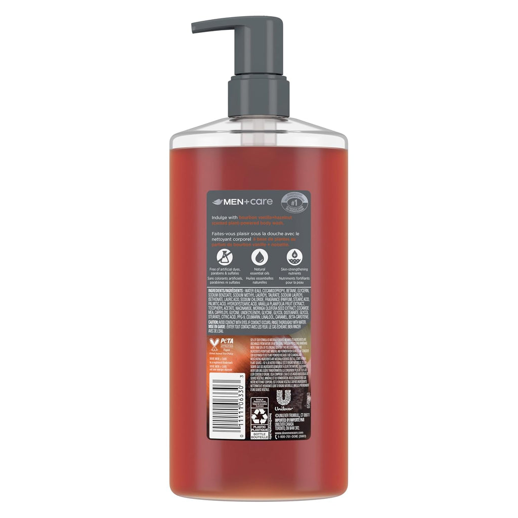 Dove Men Bourbon Vanilla + Hazelnut - Jabón corporal hidratante #1...