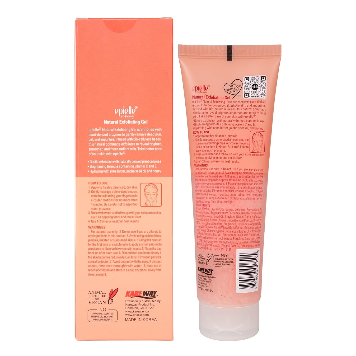 Epielle Gommage - Gel exfoliante facial suave para piel clara y rad...