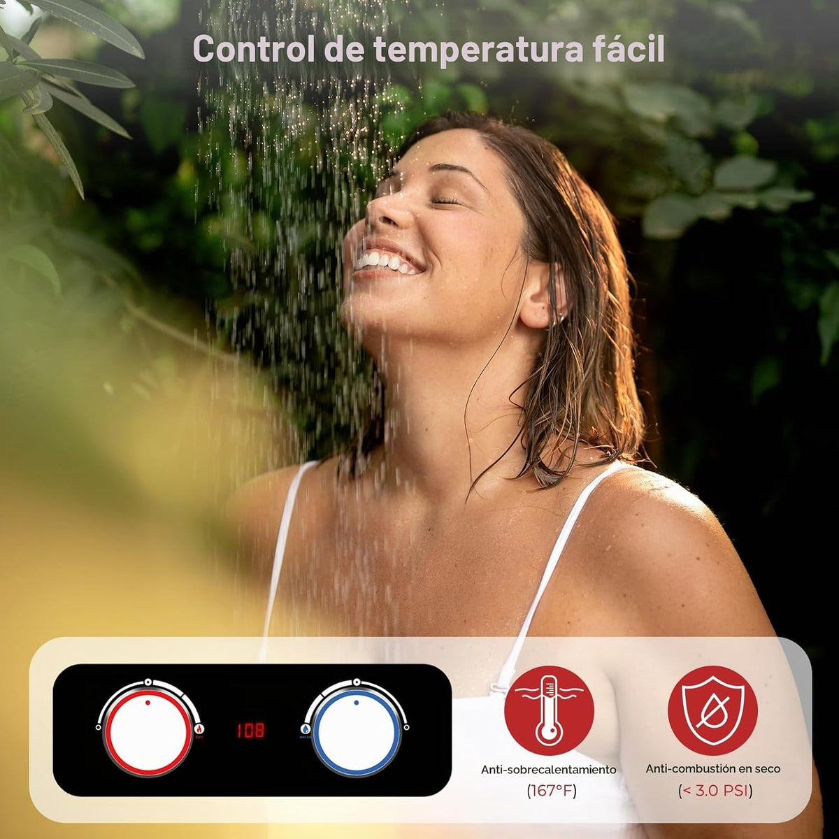 Calentador de agua sin tanque, Camplux 1.58 GPM - Calentador de gas...