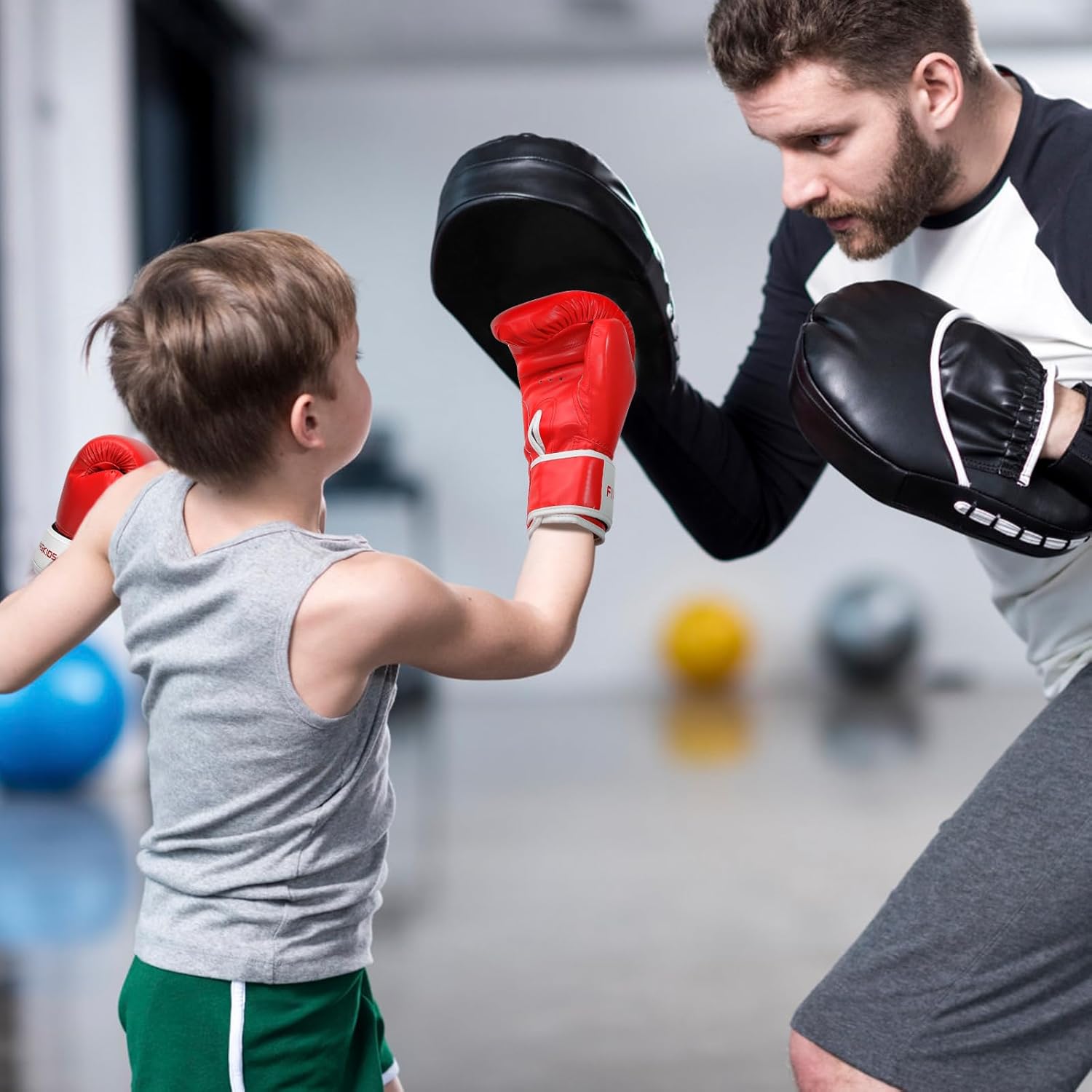Guantes de boxeo para niños y niñas, guantes de entrenamiento de bo...