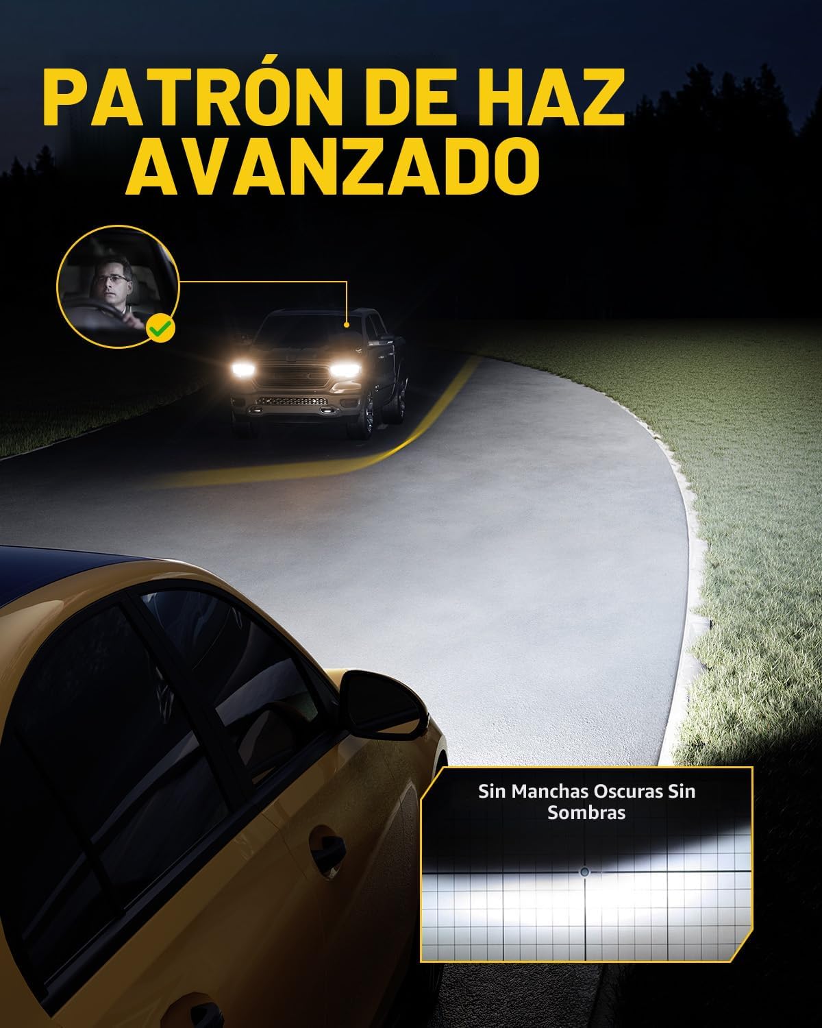 AUXITO Bombillas LED 9005 HB3, 800% más brillantes, ultra brillante...