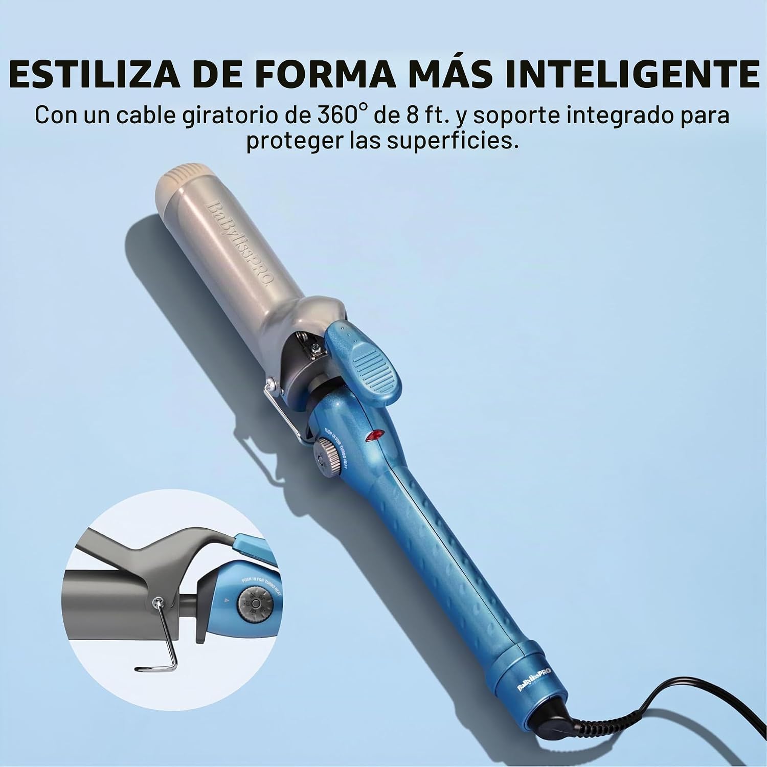 BaBylissPRO Rizador de Resorte de Titanio Nano, Varita Profesional...