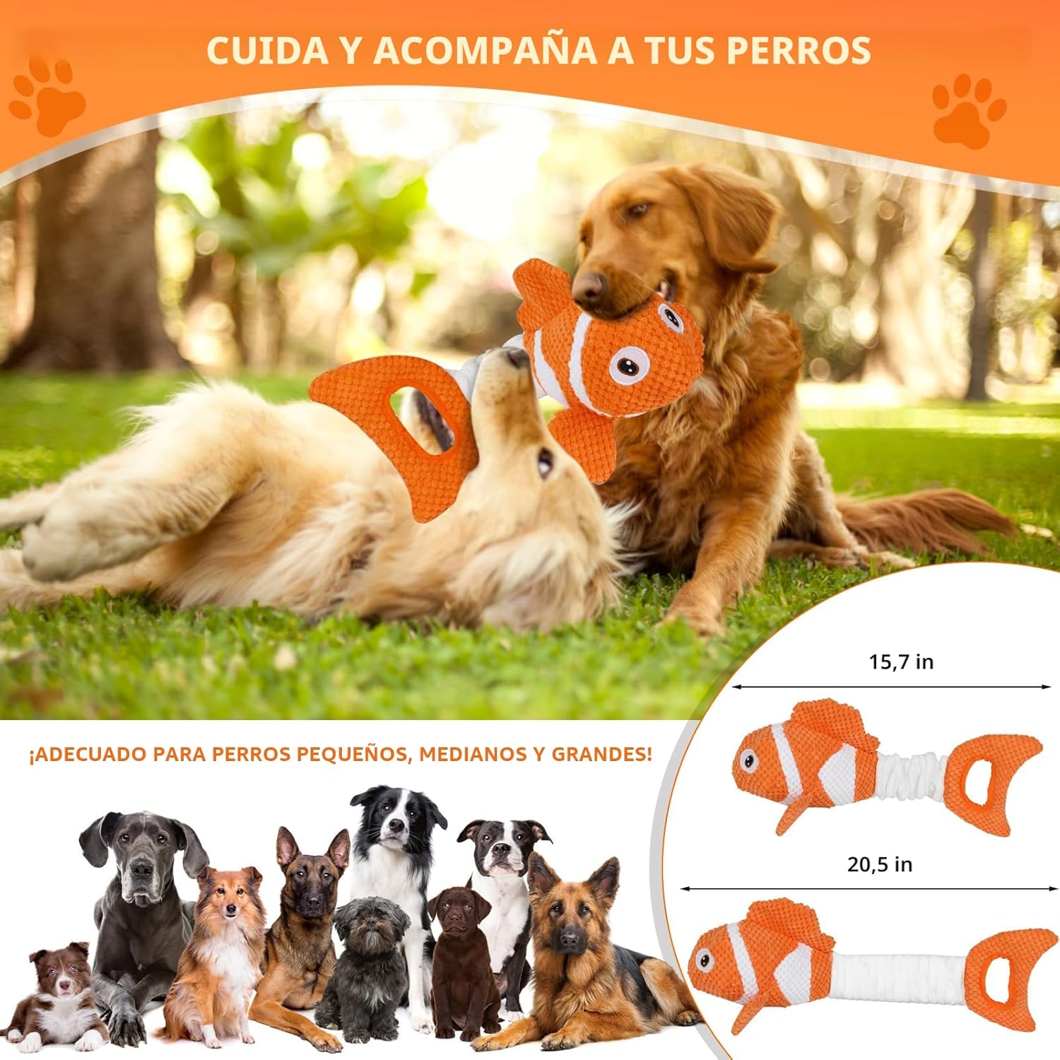 Molantaule Juguetes Chirriantes para Perros, Juguetes Interactivos...
