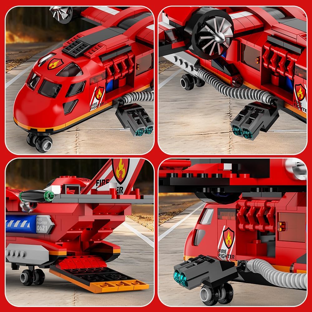 RiceBlock Juegos de Construcción de Avión de Rescate contra Incendi...