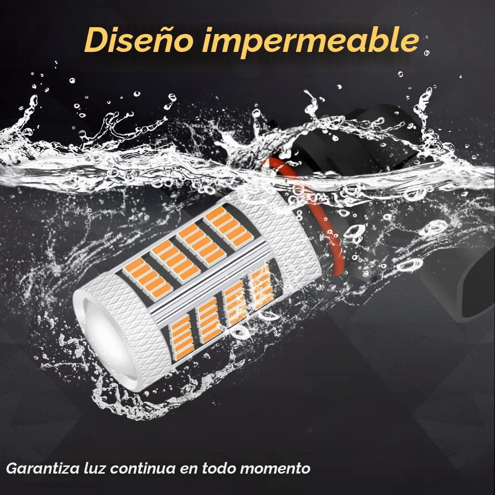 GLOFE Focos LED de alta potencia de 92 SMD 3000K amarillo ámbar 900...