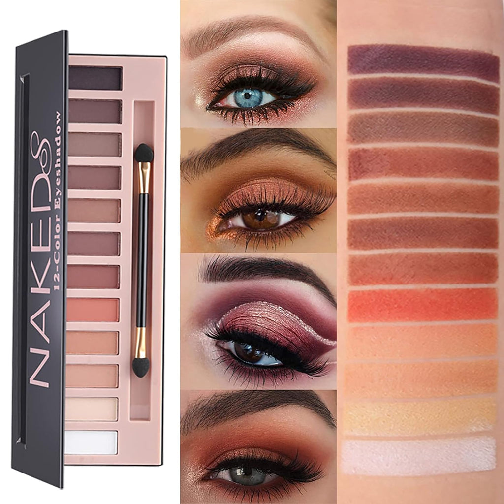 Kit de maquillaje profesional de 12 colores para mujer, sombra de o...
