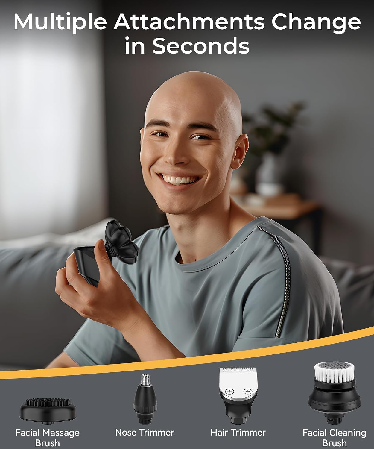Afeitadoras de Cabeza para Hombres Calvos, Afeitadora de Cabeza 7D...