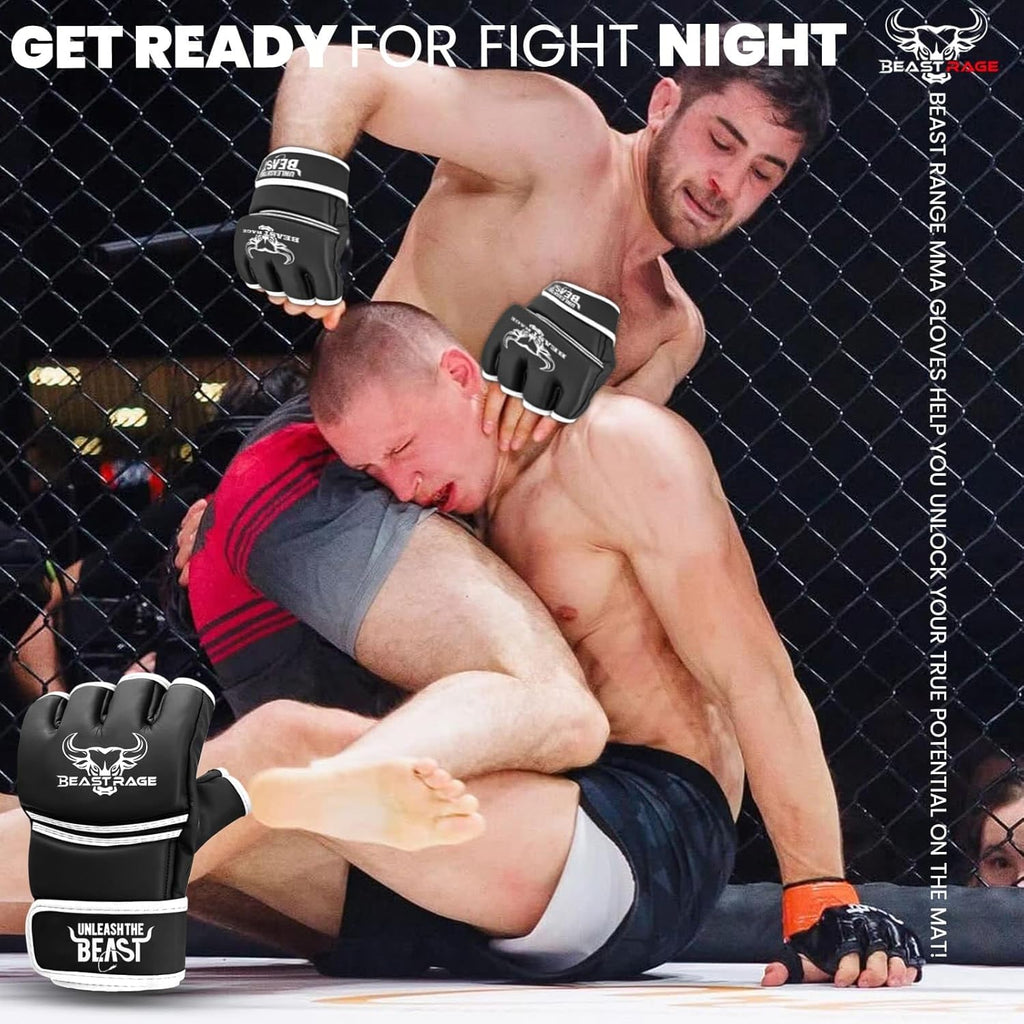 BEAST RAGE Guantes de artes marciales para hombres y mujeres, guant...