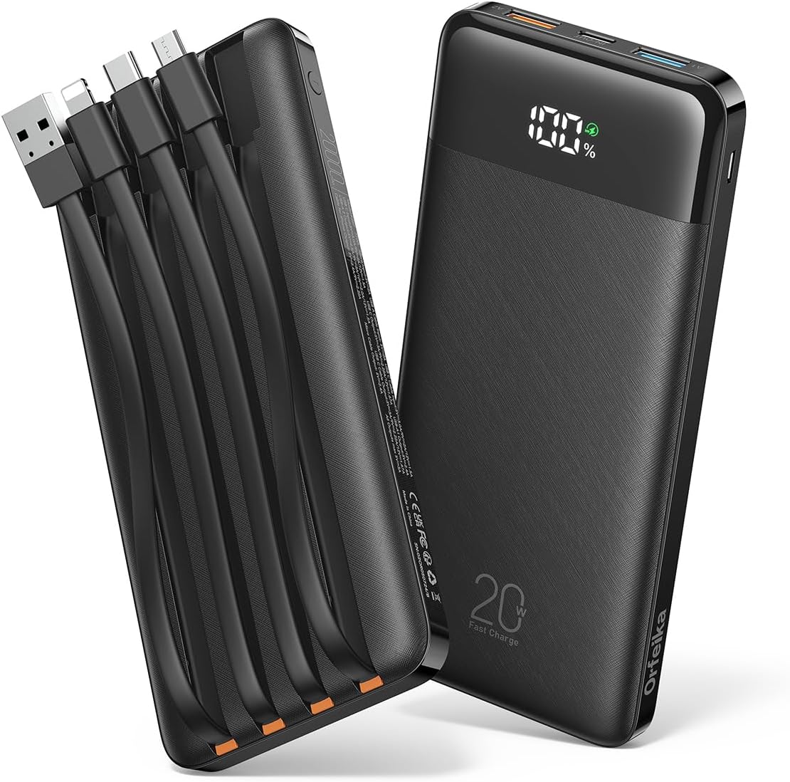 Orfeika Cargador Portátil de 20000mAh con Carga Rápida, Cargador co...