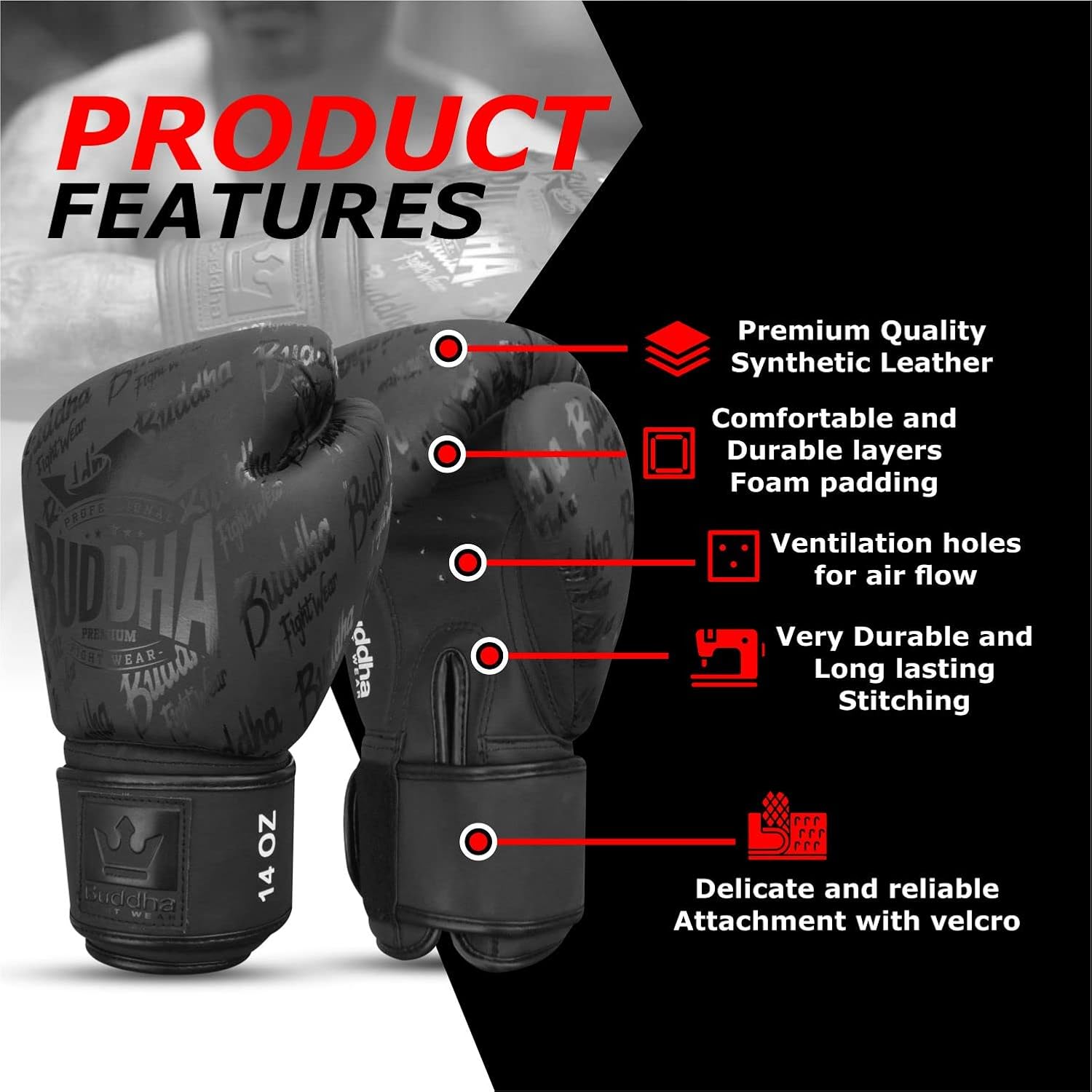 Buddha Fight Wear. Guantes de entrenamiento y lucha, edición especi...