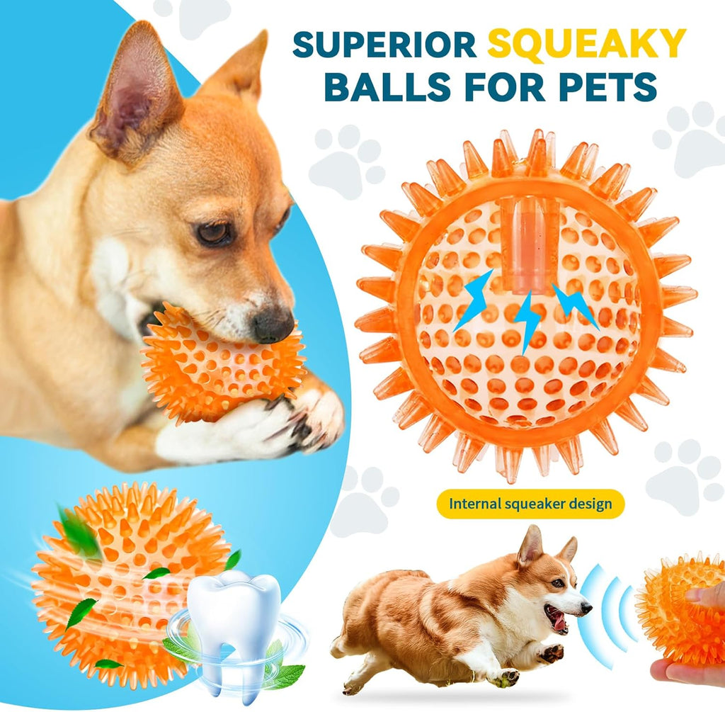 SHARLOVY Pelotas Chirriantes de 3'' para Perros Pequeños, P...