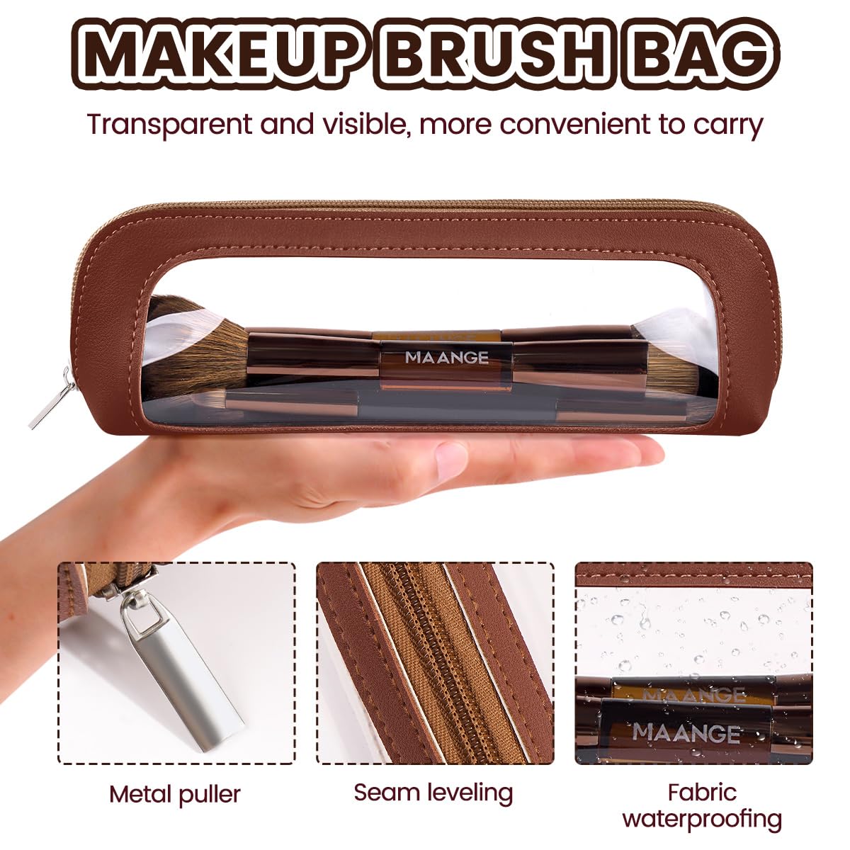MAANGE 7 PCS Juego de brochas de maquillaje con bolsa, pinceles de...