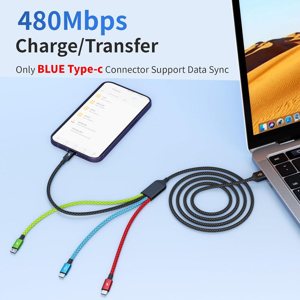Firsting Travel Essentials - Cable de carga múltiple [2 unidades de...