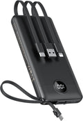 VEEKTOMX Cargador portátil con cables integrados, cargador de bater...