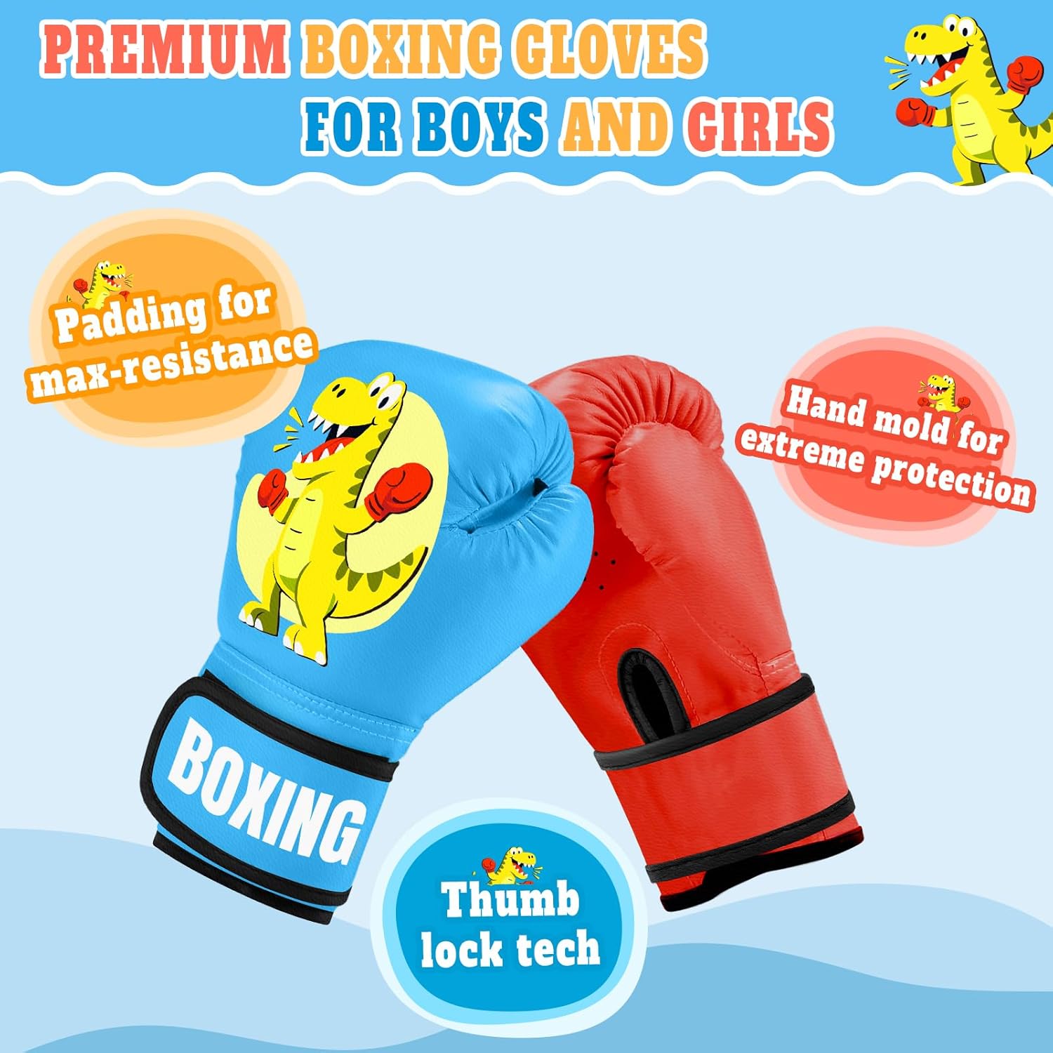 Guantes de boxeo para niños y niñas, guantes de entrenamiento de bo...