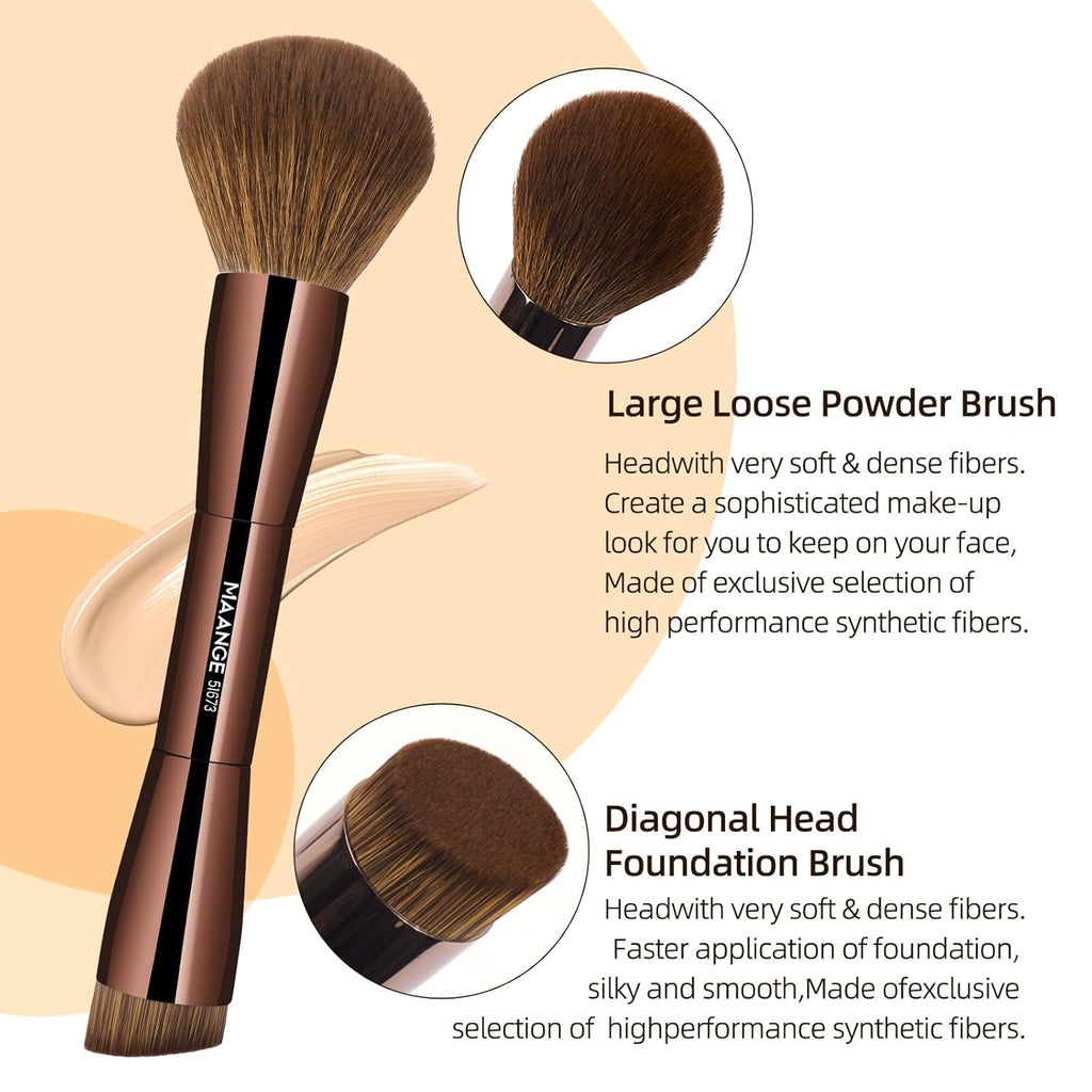 MAANGE 20 piezas de brochas de maquillaje con caja de regalo, broch...