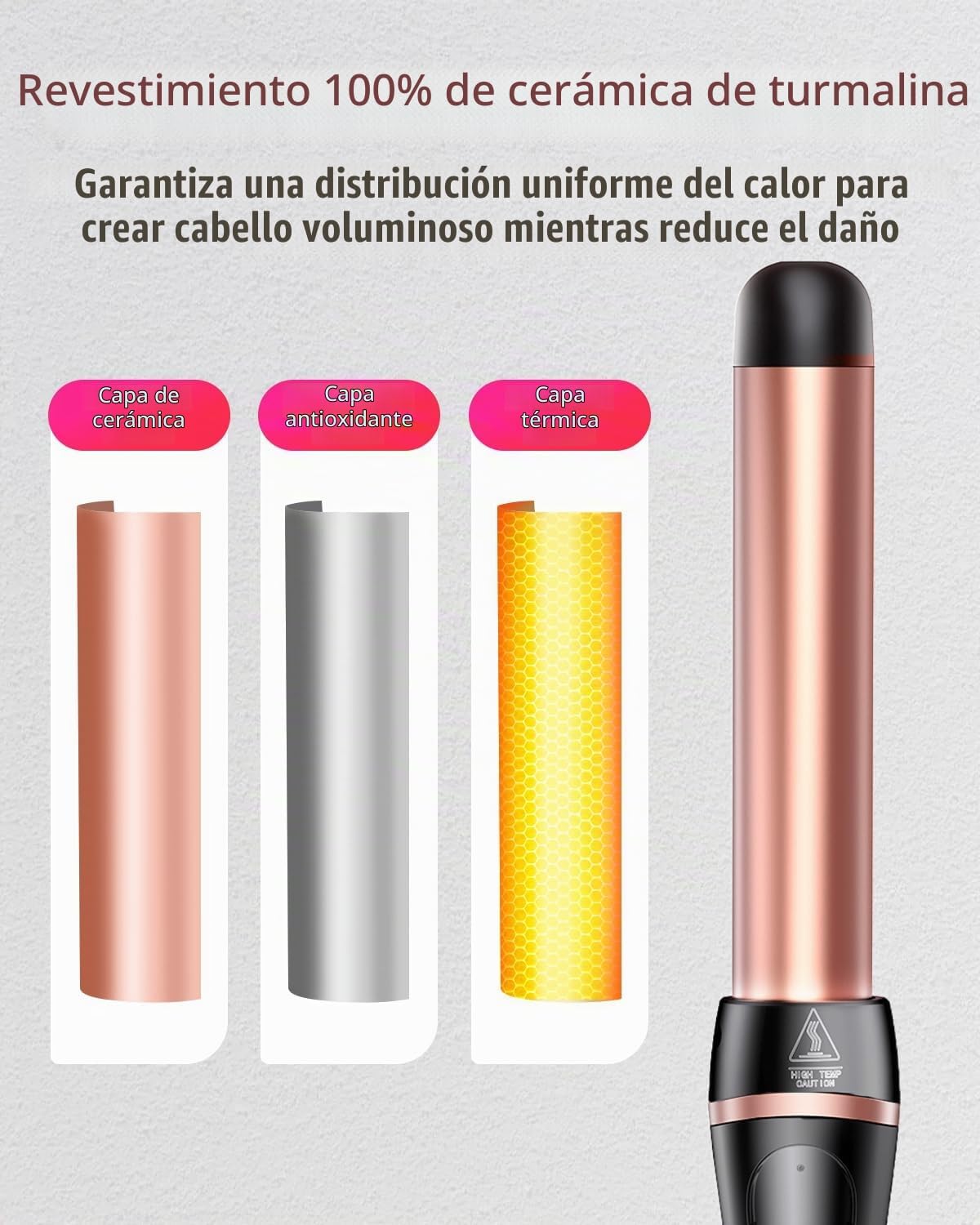 Rizador 5 en 1, Juego de Varita Rizadora Versátil Ondulador de Cabe...