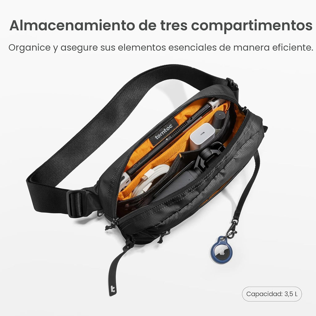 tomtoc Bolso de 1.5L-3.5L con bloqueo RFID, mochila cruzada minimal...