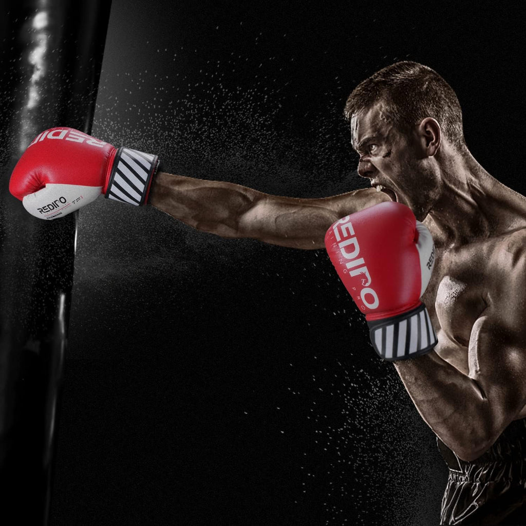 Redipo Guantes de boxeo para hombres y mujeres, guantes de entrenam...