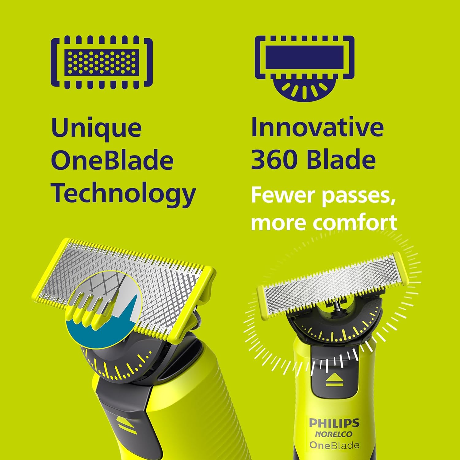 Philips Norelco OneBlade 360 con conectividad híbrida cara + cuerpo...