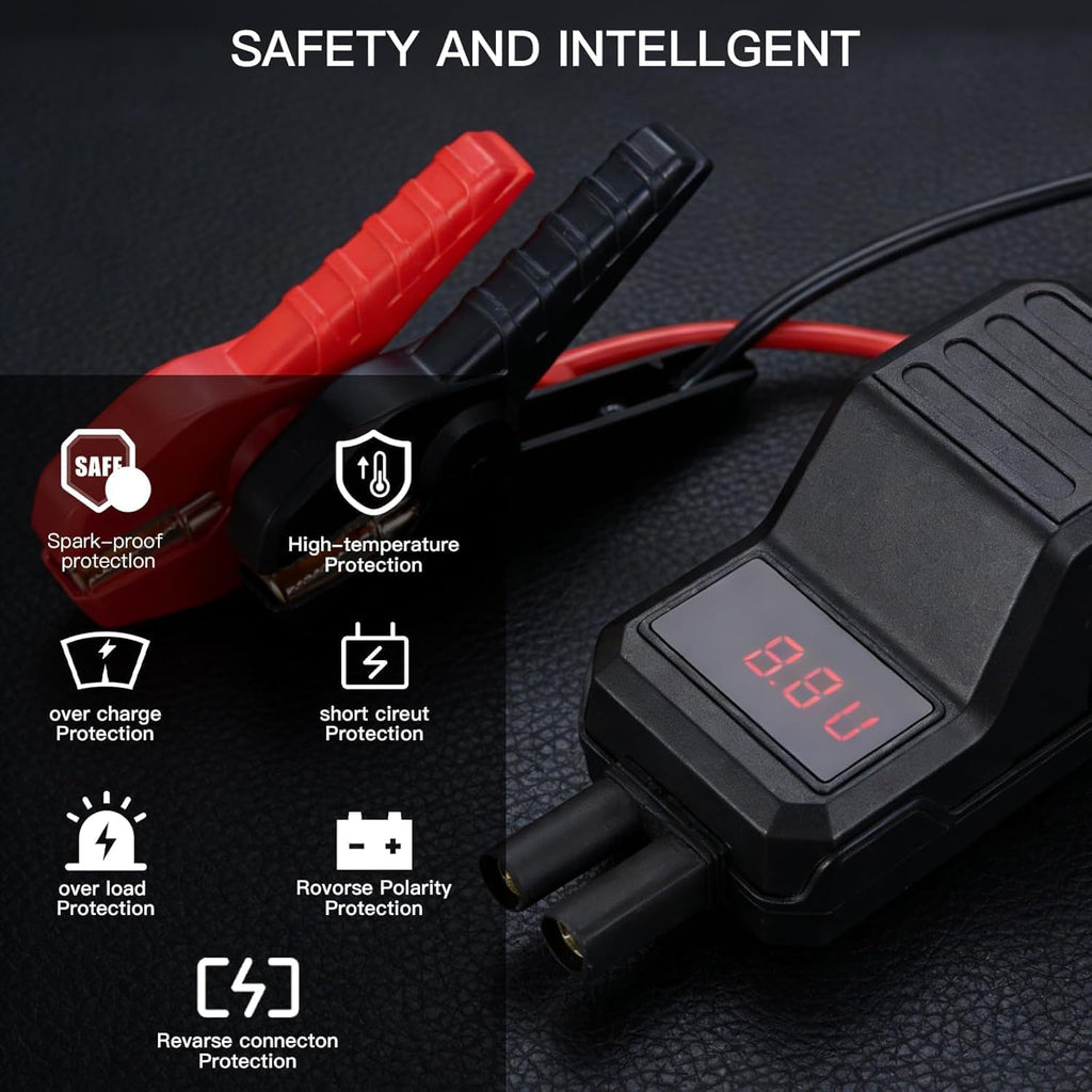 MEGAWISE - Abrazaderas de arranque de 12 V, cables de refuerzo inte...