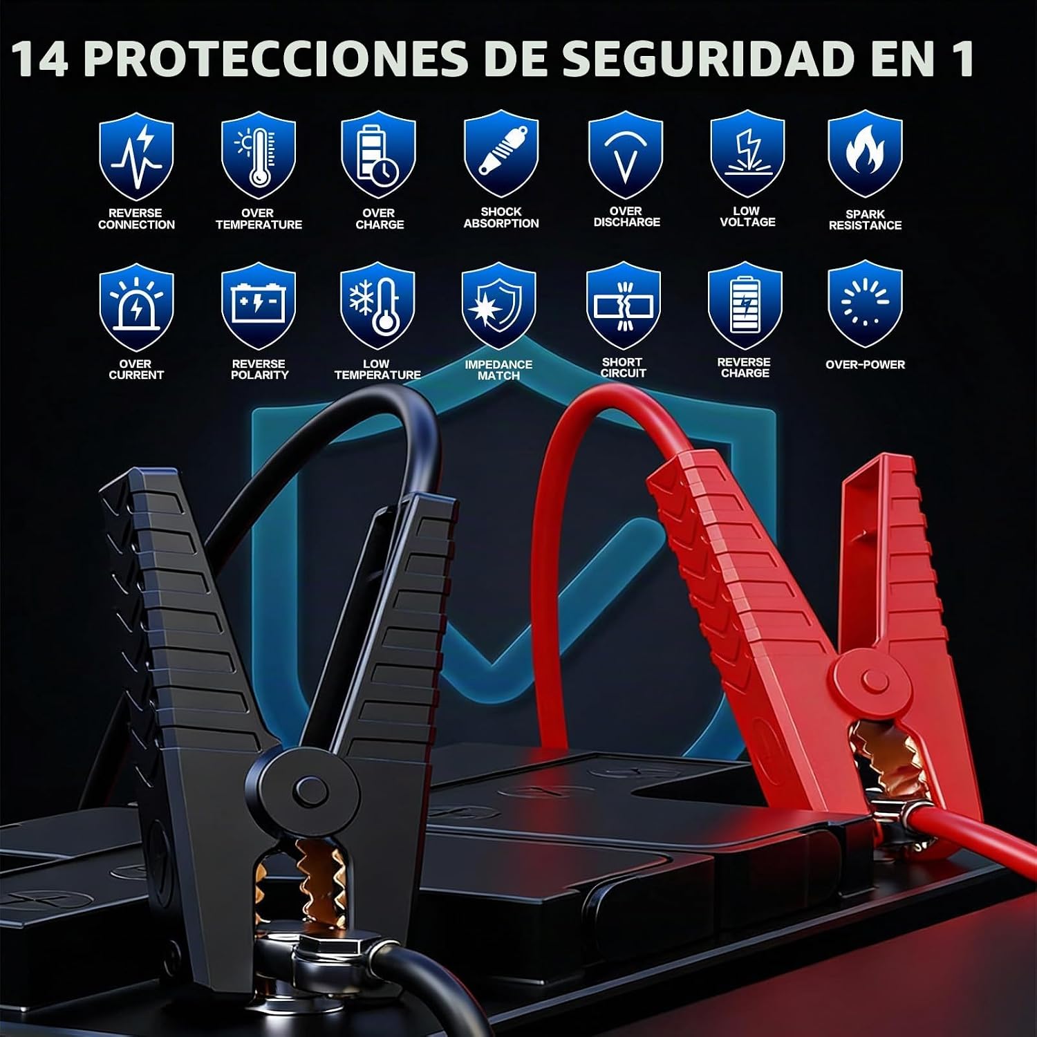 Arrancador de coche 6000A, arrancador portátil de batería de 12 V p...