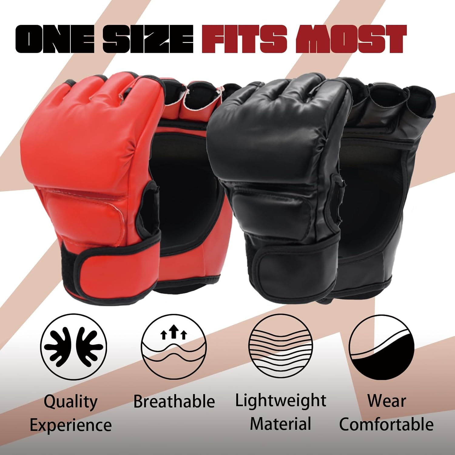 2 pares de guantes de boxeo y kickboxing para hombres y mujeres, pr...