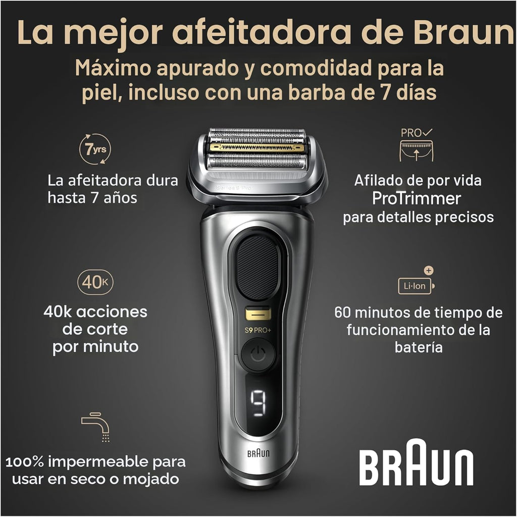 Braun Series 9 9517s PRO+ Afeitadora eléctrica para hombres, 5 elem...