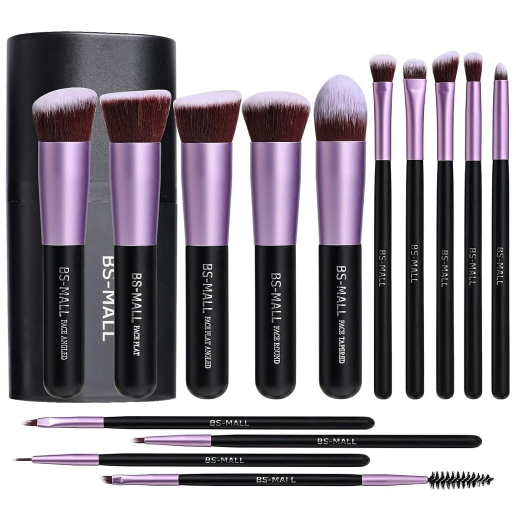 BS-MALL Pinceles de Maquillaje Sintéticos Premium Base en Polvo Cor...